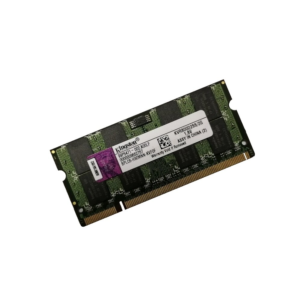 ОЗУ So-Dimm 2Gb PC2-6400, DDR2-800 Kingston KVR8OOD2S6/2G 99P5471-002. A00LF