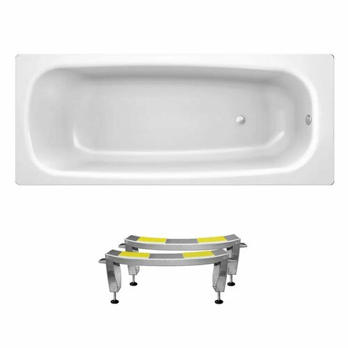 Стальная ванна Sanitana BLB Universal S398025AH000000N (B60HAH001N): металлическая ванна 160х70 см, с шумоизоляцией и ножками, толщина стали 3,5 мм