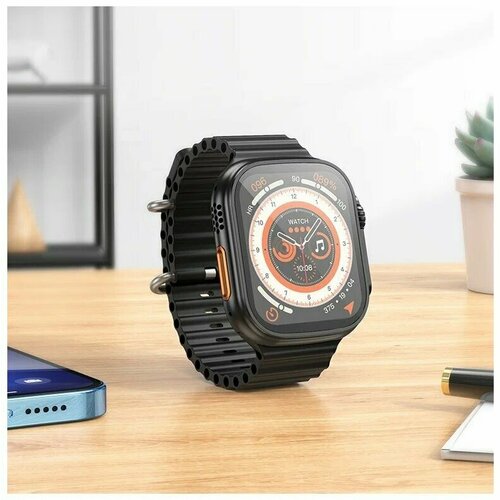 Умные смарт-часы Hoco Y12 Ultra версия для звонков черный 239300₽