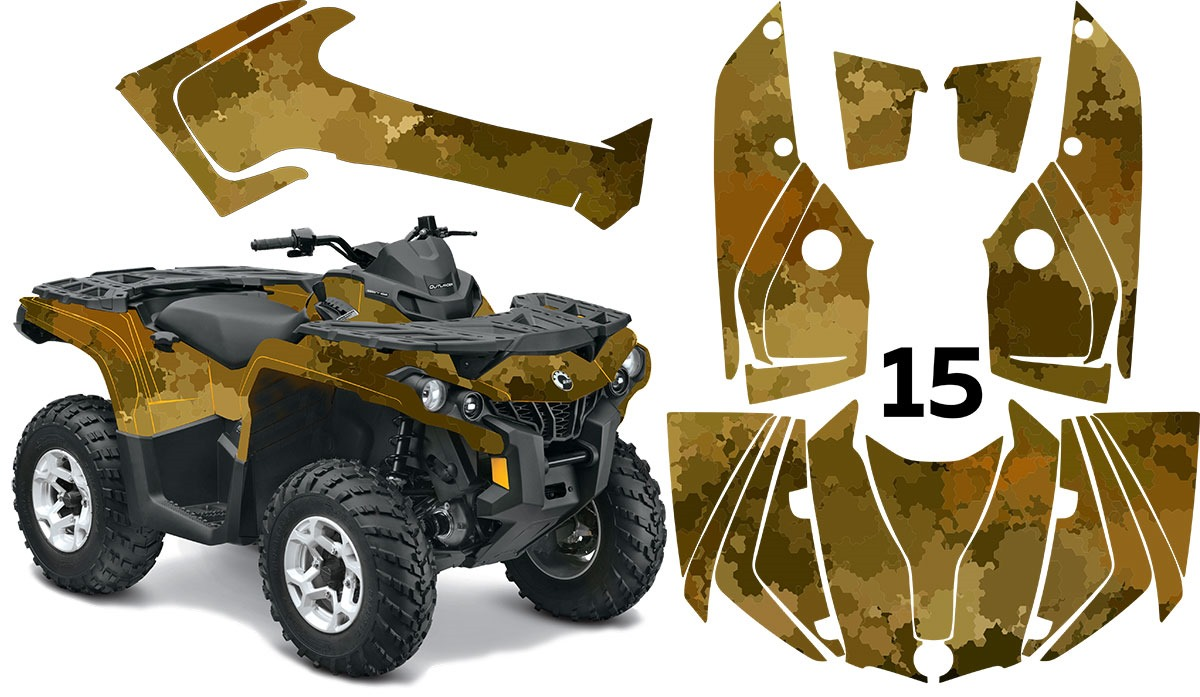 Наклейки на квадроцикл BRP Can-Am Outlander G1/G2 камуфляж 11