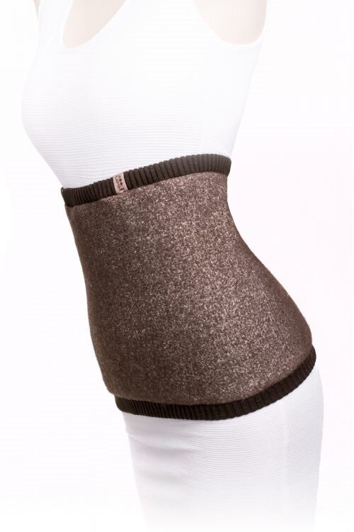 Изображение Пояс меховой эластичный WoolLamb из шерсти мериноса Шоколад 48-52