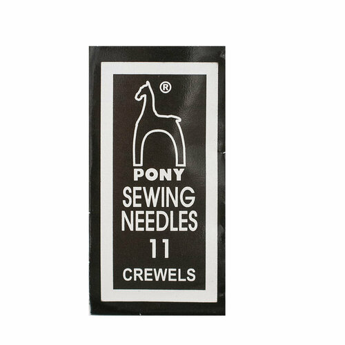 Иголки для шитья и вышивания № 11, PONY Crewels, 04161, 25 шт pony иглы ассорти pony в розетке 25 шт