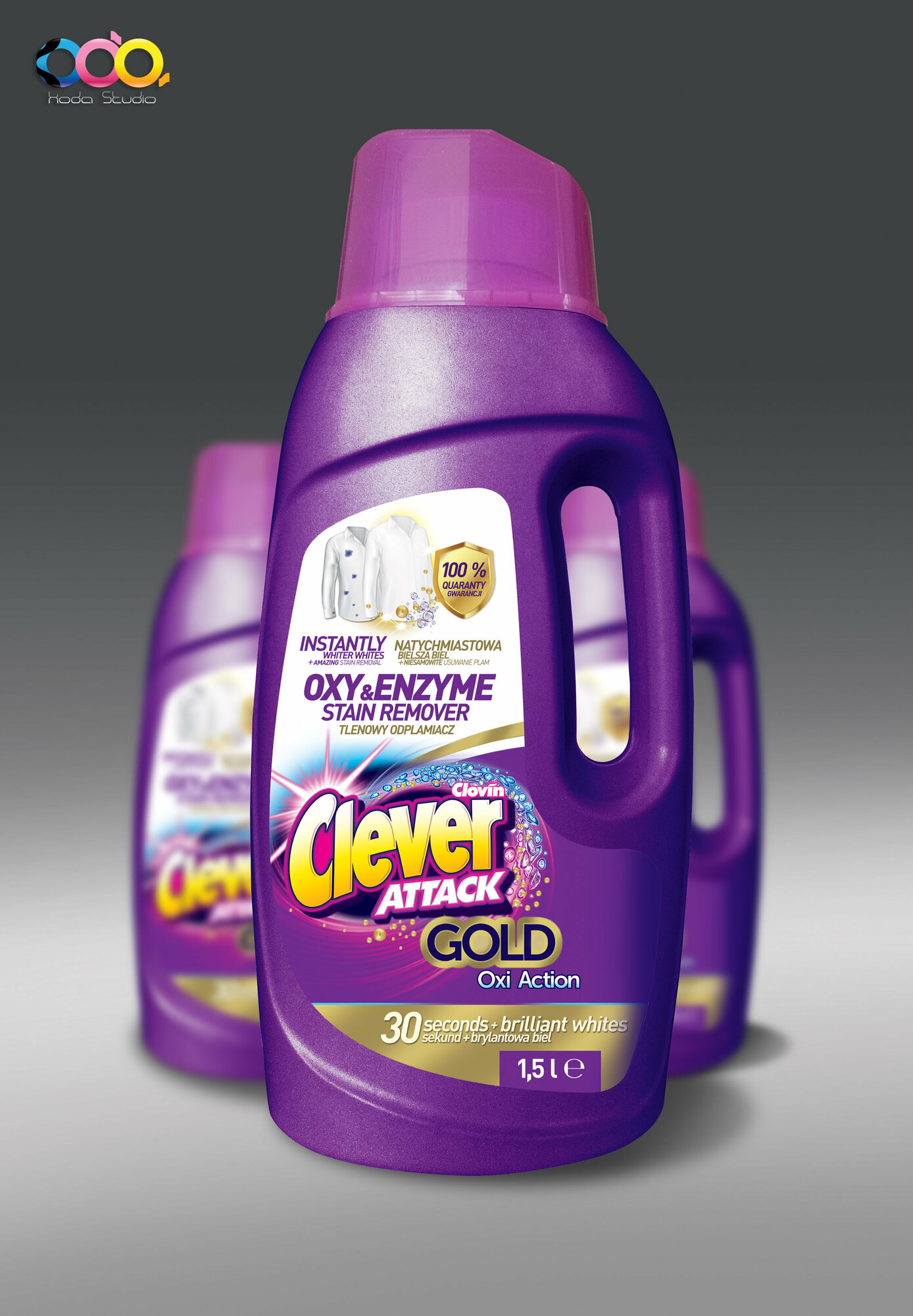 фото Пятновыводитель жидкий CLEVER ATTACK 1500мл