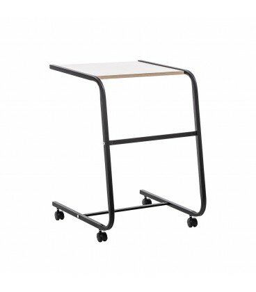 фото Стол подкатной Leset Айро, чёрный, Шимо светлый