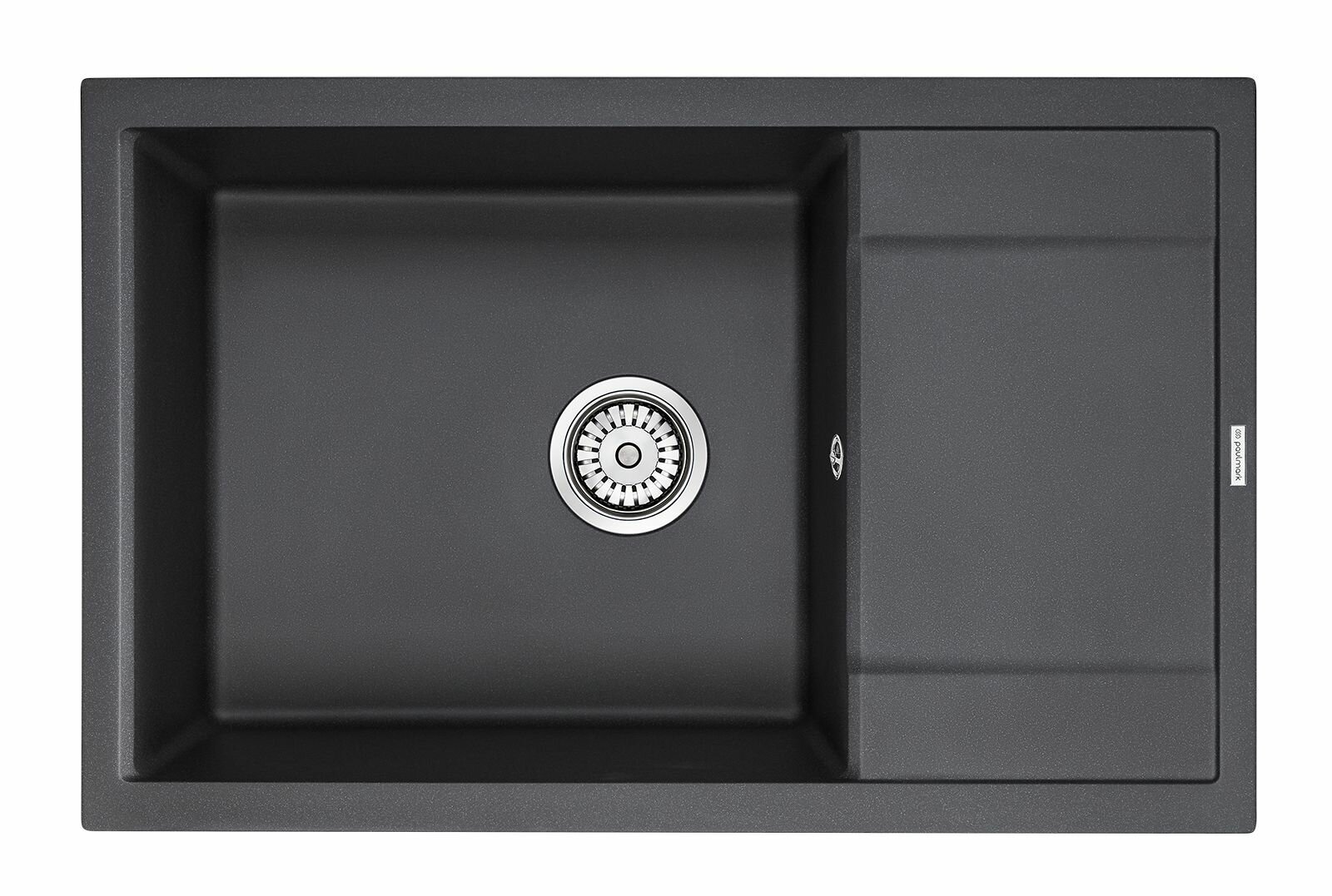 Мойка кварцевая VERLASS, PM317850-BL, черный, 780х500 мм, Paulmark - фото №1