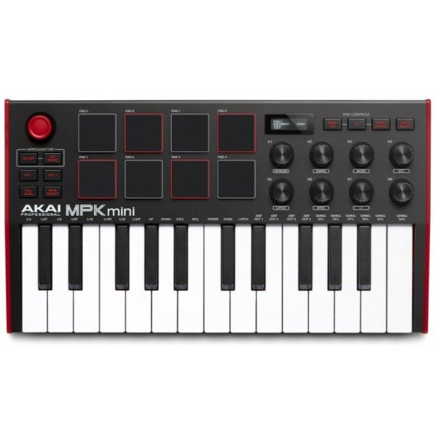 MIDI-клавиатура AKAI MPK Mini MKIII черный/красный