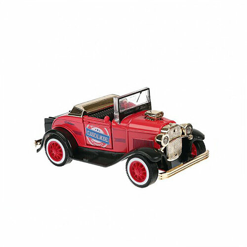 Модель машины Технопарк Ретроавто кабриолет, красная, инерционная, свет, звук 1586687-Rr игрушка инерционная технопарк 1586687 r машина ретроавто