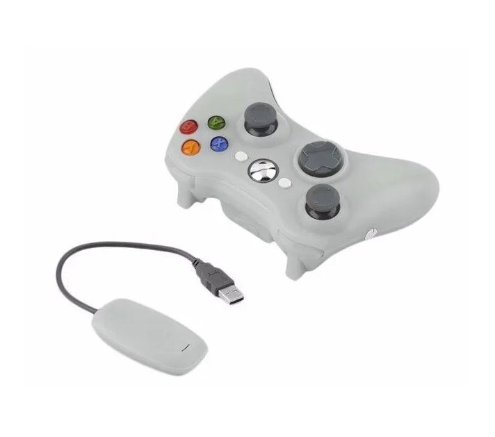 Беспроводной геймпад (gamepad) Premium для Xbox 360/ПК с ресивером 24ГГц белый