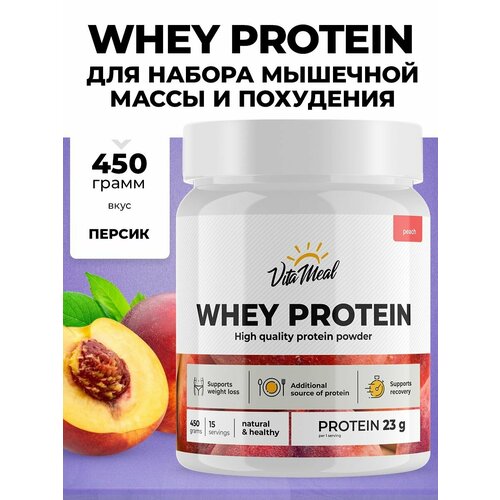 фото Протеин vitameal whey protein, 450 грамм, персик