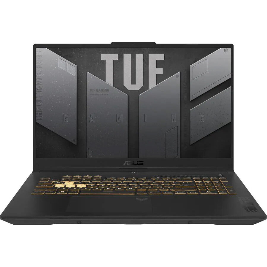 Ноутбук ASUS TUF Gaming F17 FX707ZU4-HX058, 17.3" (1920x1080) IPS 144Гц/Intel Core i7-12700H/16ГБ DDR4/512ГБ SSD/GeForce RTX 4050 6ГБ/Без ОС, серый (90NR0FJ5-M00370)