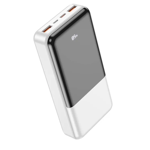 Внешний аккумулятор HOCO J108A 20000mAh 22.5W, белый внешний аккумулятор powerbank hoco q1a kraft qc3 0 pd20 usb a 22 5w 20000mah черный