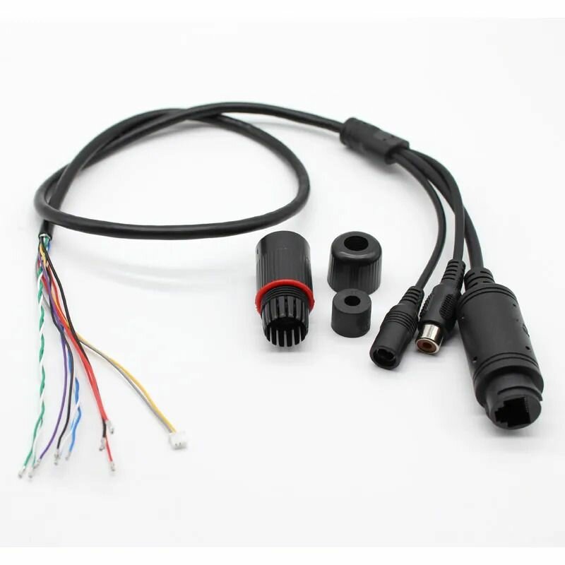 XMEye-iPA-12pin.(Уличный/Черный). + Муфта. Кабель для IP камер видеонаблюдения и плат PCB. — фото 2