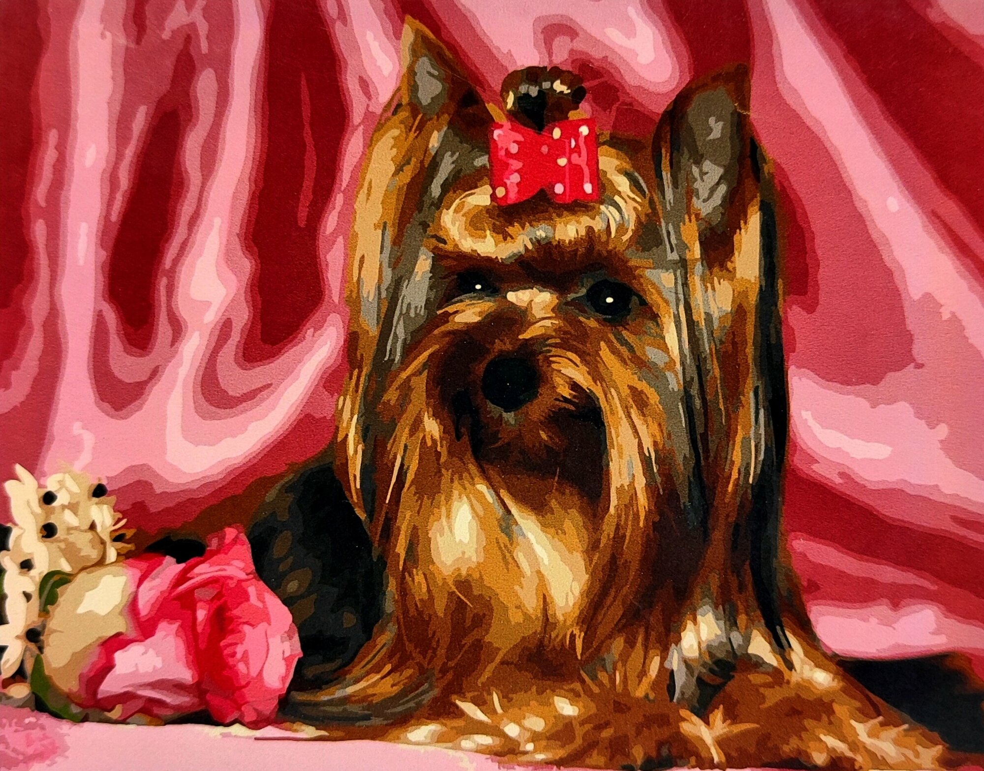 Картина по номерам "животные , Йоркширский терьер , Прованс, собаки" 40x50 см Paintboy