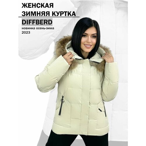 фото Куртка diffberd, размер 50, бежевый