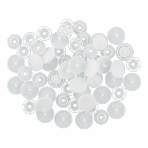 Кнопки пластиковые Micron POM-15 d 15 мм 15 шт 001 белый 289₽