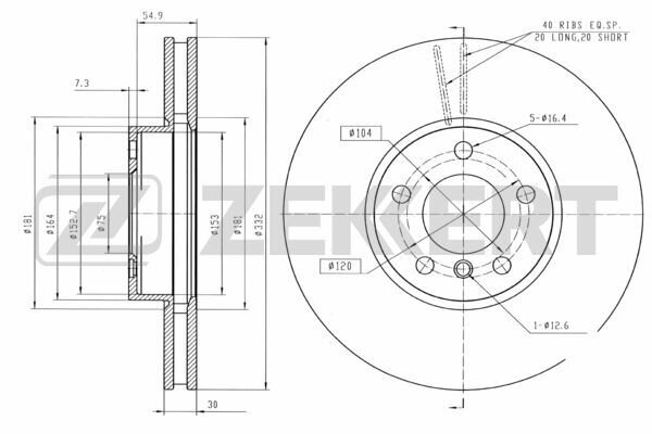 Диск торм перед BMW X5 E70 F15 F85 06 X6 E71 E72 F16 F86 08