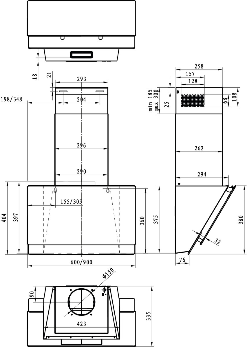 Встраиваемая вытяжка Gorenje WHI649X21P черный - фото №6