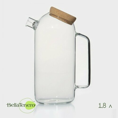 Кувшин стеклянный с пробковой крышкой BellaTenero Эко 18 л 1710522 см 1886₽
