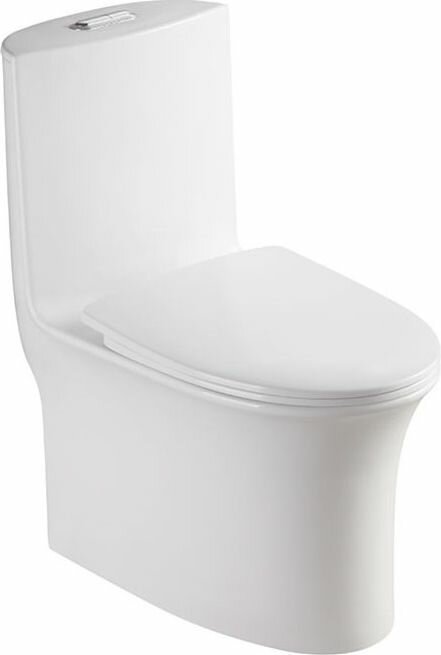 фото Унитаз-моноблок безободковый Azario Luna AZ-1037 с крышкой микролифт