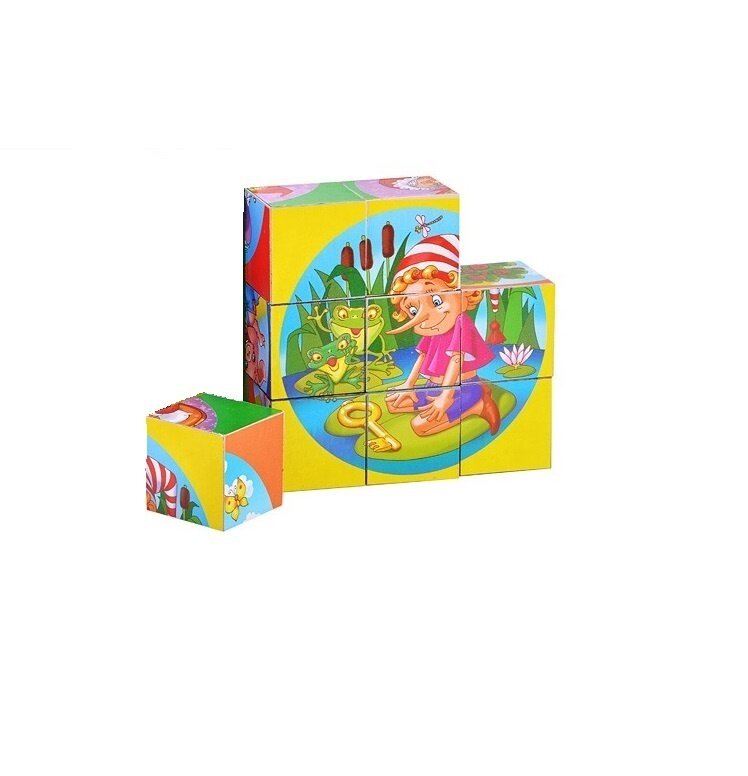 Кубики Десятое Королевство Цветные сказки - 3, 9 штук (00445/00681)