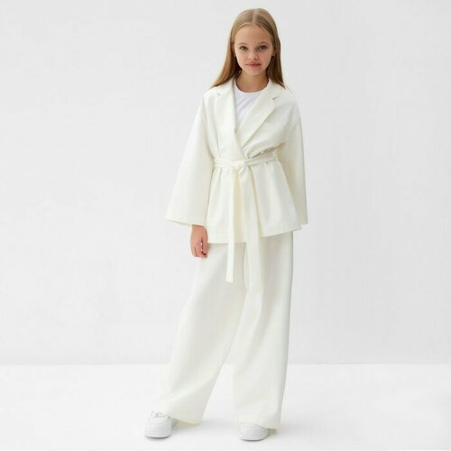 Комплект одежды Minaku, размер 152, белый комплект одежды minaku размер 152 бежевый белый
