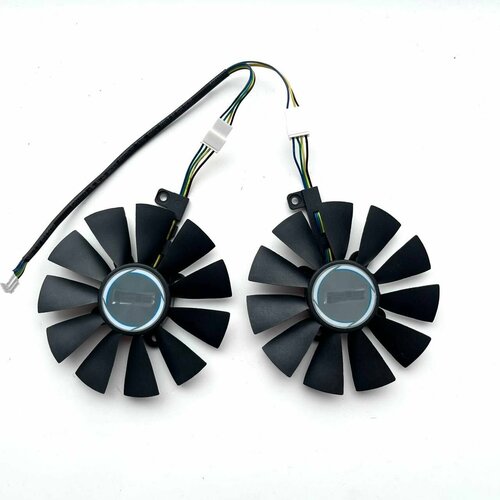 Кулеры для видеокарт Asus Dual GTX 1060 1070 RX 480 RX 570 2pcs 87mm cooler fan for asus gtx1060 1070 ti rx 470 570 580 graphics card everflow t129215su pld09210s12hh 28mm cooling fans