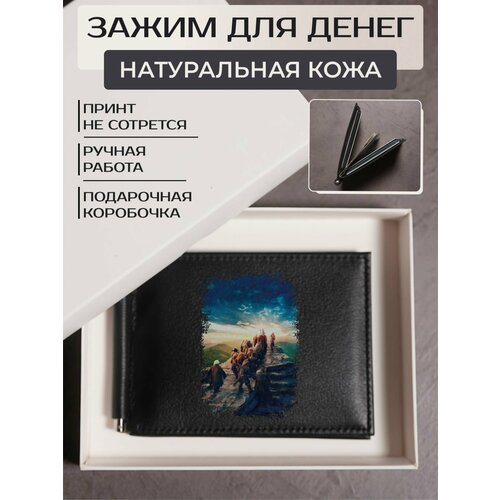 фото Зажим для купюр russian handmade, фактура гладкая, черный