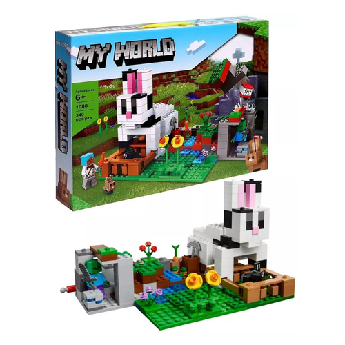 Конструктор My World / Minecraft / Кроличье ранчо / 1080 / 340 деталей конструктор lepin 1080 майнкрафт кроличье ранчо 340 дет 9х31х43 см