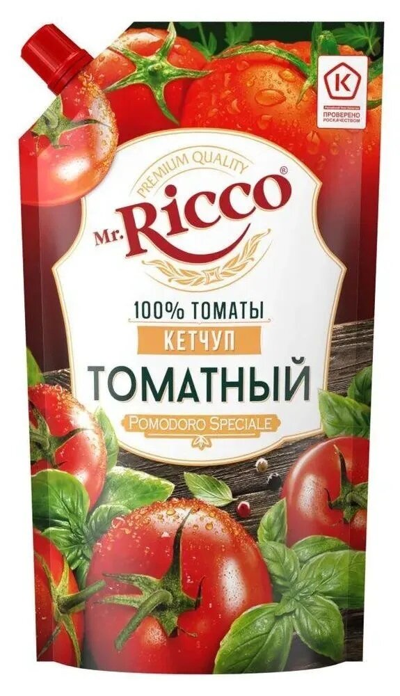 Кетчуп Mr. Ricco Pomodoro Speciale Томатный 350г Нэфис Биопродукт - фото №1