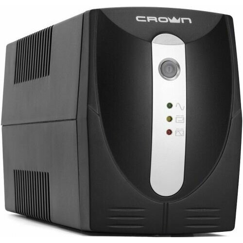 Источник бесперебойного питания Crown CMU-850X Line Interactive 850VA/480W, корпус пластик, 1x12V/9AH, розетки 2*EURO, трансформатор AVR 145-295V, вст