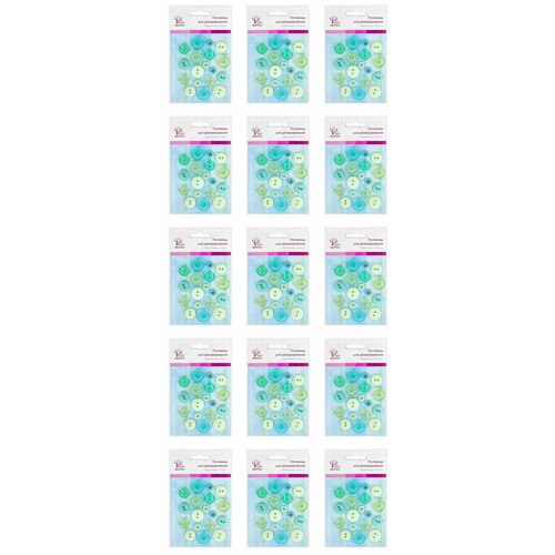 АРТформат Декор пуговицы бирюзовые оттенки 15 уп 1247₽