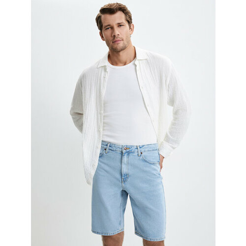 фото Шорты zarina, размер m (ru 48)/182, голубой