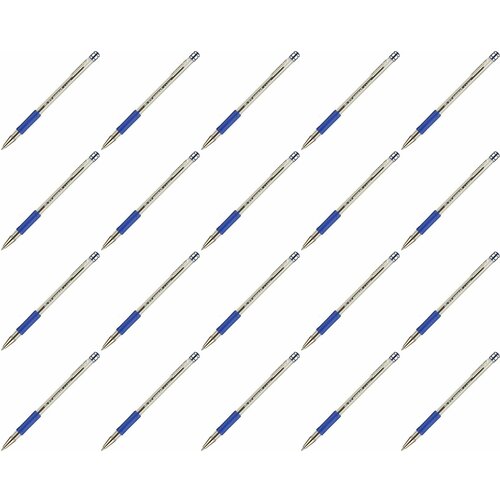 Beifa Ручка шариковая 999, синий, 0,7 мм, резиновый грип, 20 шт