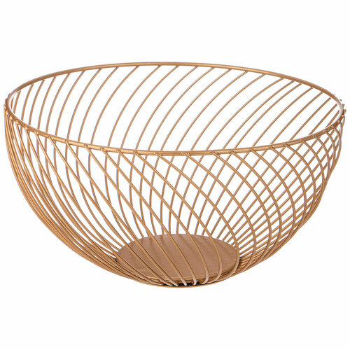 Корзина для фруктов золотая 255х255х13 см Agness 183910 3696₽