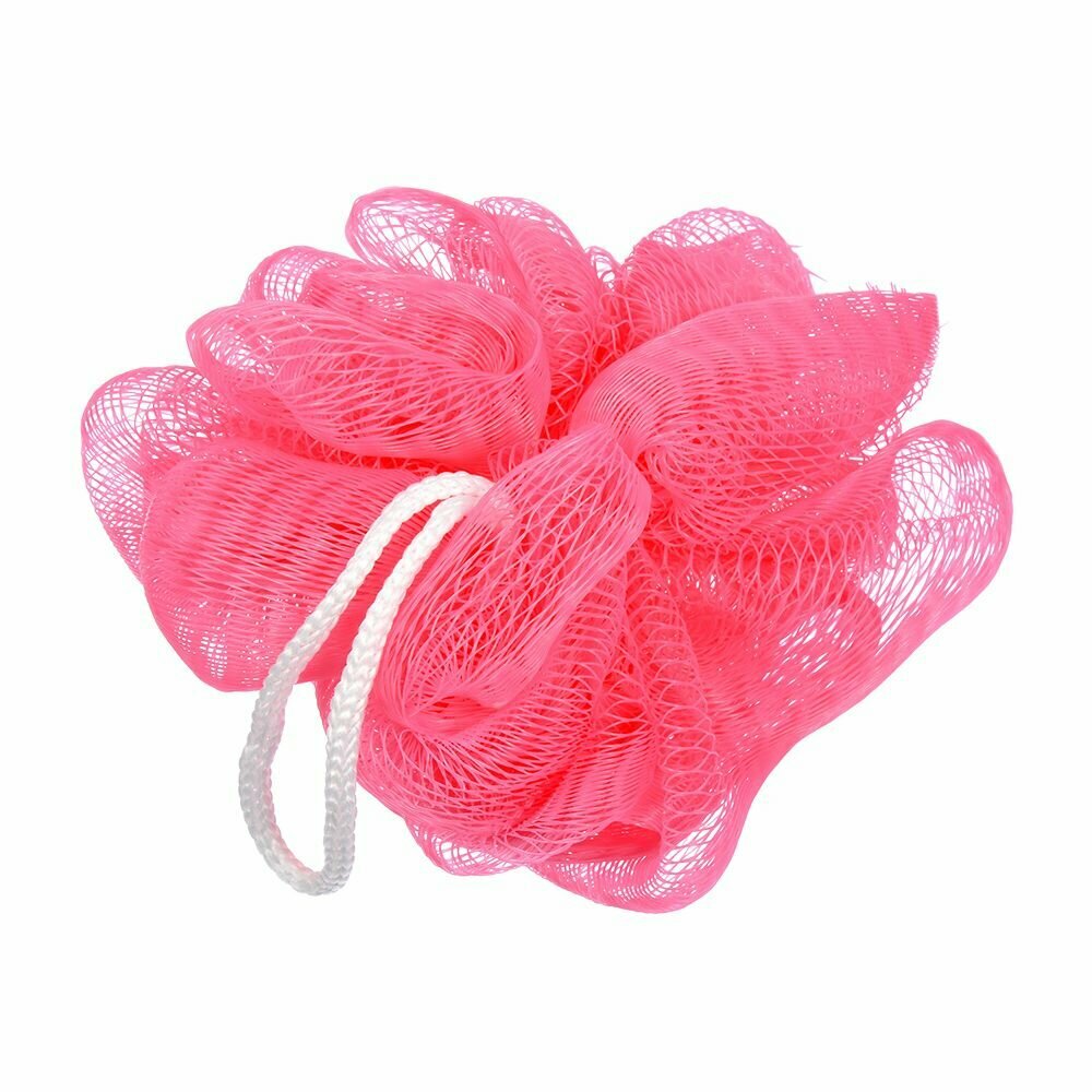 фото Мочалка шар для тела 2 штуки белые, массажная мочалка губка для душа, бани и сауны