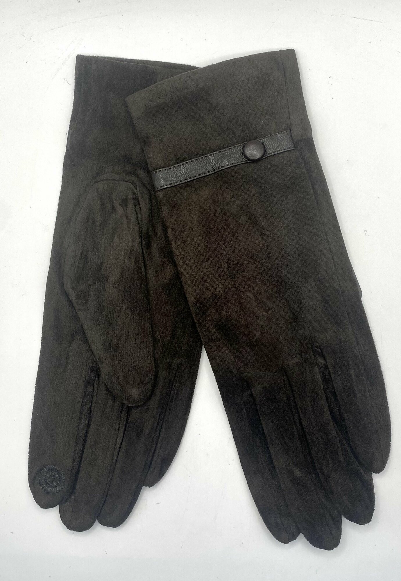 фото Перчатки женские велюр без подклада осень/весна