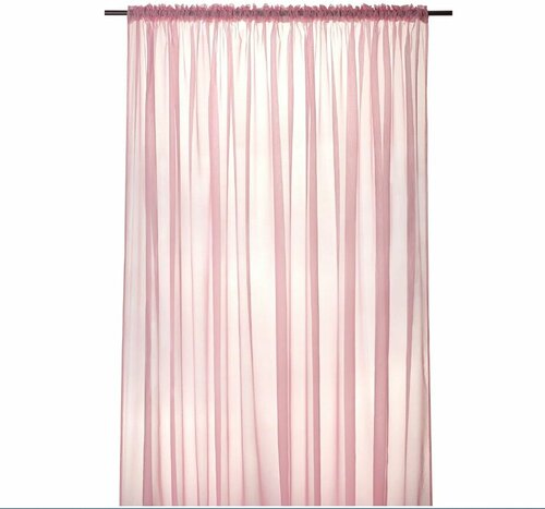 Тюль Ikea Revlummer/ Икеа Ревлуммер на ленте, 300х300 см, 1 шт, розовый