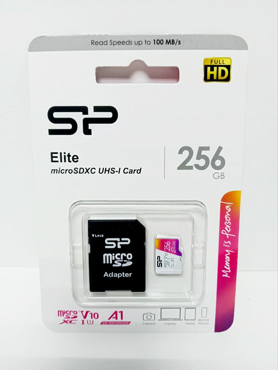 Флеш карта microSD 256GB Silicon Power Elite A1 microSDXC Class 10 UHS-I U3 100 Mb/s (SD адаптер)