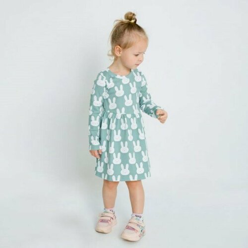 фото Платье для девочки, цвет серо-зелёный, рост 104 см ивашка