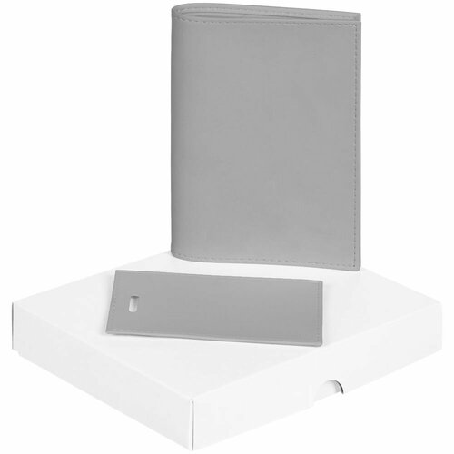 Набор Shall Mini, серый, 12,7х16,3х2,7 см, искусственная кожа, покрытие софт-тач; пластик; картон