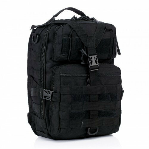 фото Рюкзак на одной лямке military tactical travel 25х18х8cm черный