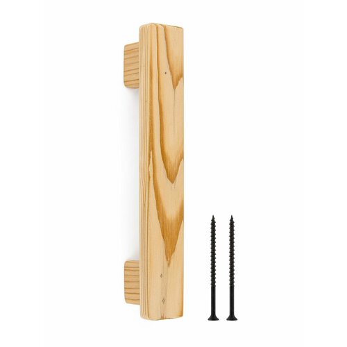 Деревянная дверная ручка для бани без покрытия, скоба ручка скоба банная плоская деревянная без покрытия