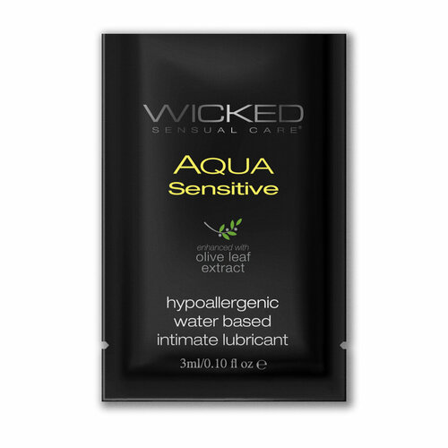 Гипоалергенный лубрикант на водной основе AQUA Sensitive WICKED 3 мл.