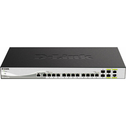 D-Link PROJ Smart L2 Switch 12x10GBase-T 2x10GBase-X SFP 2xCombo 10GBase-TSFP CLI RJ45 Console 12656800₽