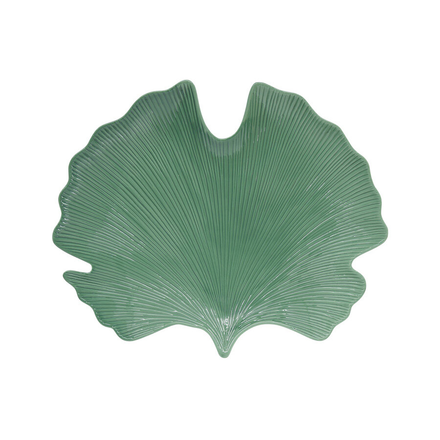 фото Блюдо-листок сервировочное Мадагаскар 35х29 см, фарфор, цвет светло-зеленый, Easy Life, Италия, EL-R2052_LELG