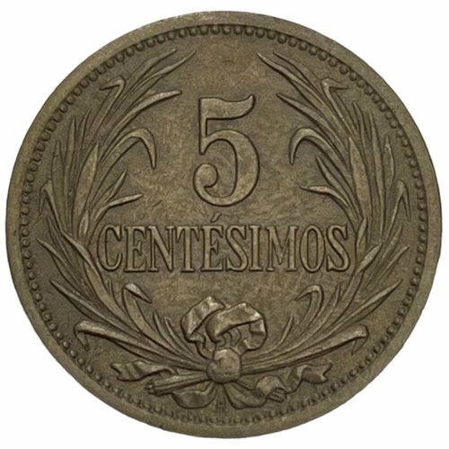 Уругвай 5 сентесимо 1909 г. (A) уругвай 5 сентесимо 1951 г