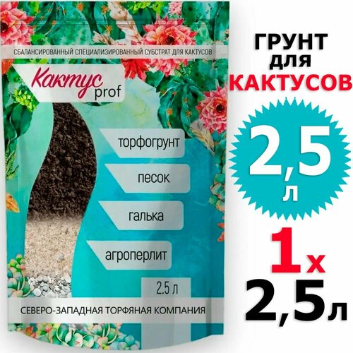 2,5л Грунт для кактусов 2,5 л Кактус Prof сзтк