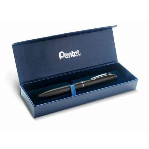 Ручка гелевая "Pentel" EnerGel в подарочной упаковке, металлич. корпус BL2007A-BOX цвет чернил: черный