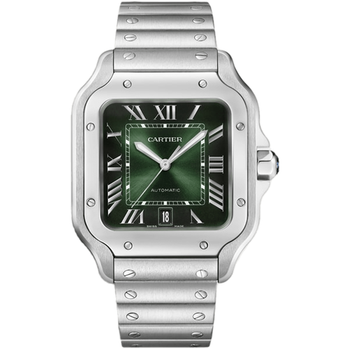 фото Наручные часы cartier cartier santos de cartier wssa0062, зеленый, серебряный