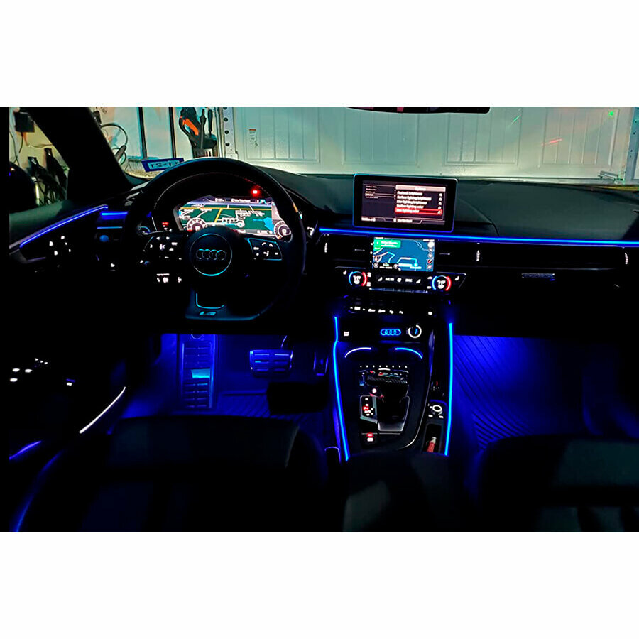 Амбиентная подсветка салона авто LED RGB BT управление телефоном 4 модуля — фото 7